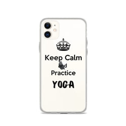 Keep Calm and practice Yoga Case for iPhone Black