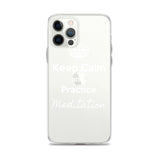 Keep Calm and Practice Meditation Case for iPhone White