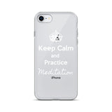 Keep Calm and Practice Meditation Case for iPhone White