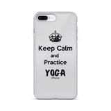 Keep Calm and practice Yoga Case for iPhone Black