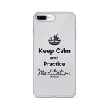 Keep Calm and Practice Meditation Case for iPhone Black