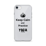 Keep Calm and practice Yoga Case for iPhone Black