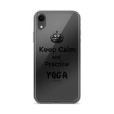 Keep Calm and practice Yoga Case for iPhone Black